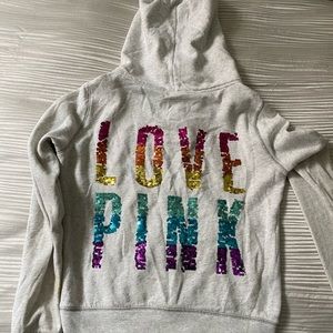PINK full zip hoodie